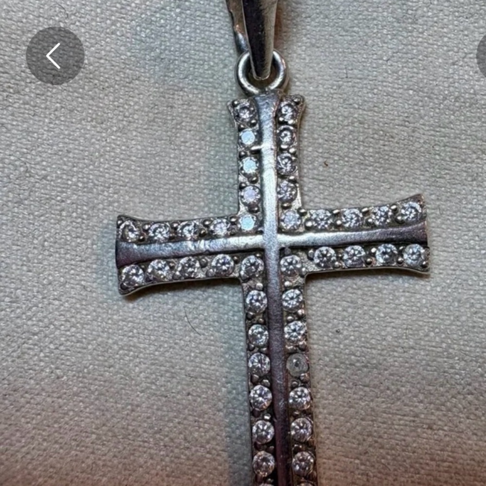 Elegant Silver Cross Solid Sterling Silver - image 3